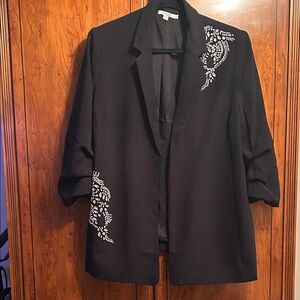 Chico's Black Blazer with Crystal Embellishments